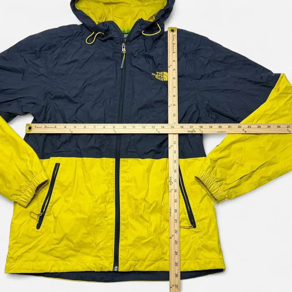 The North Face Yellow Navy Windbreaker Jacket Men’s Small Hooded